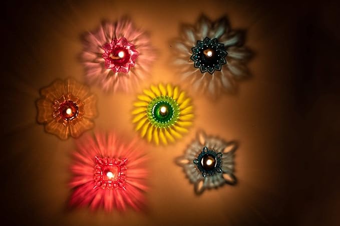 Colourful Reflection Diyas (Reusable)
