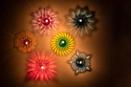 Colourful Reflection Diyas (Reusable)