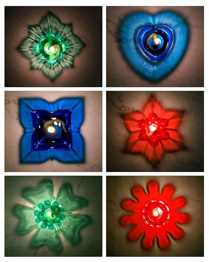 Colourful Reflection Diyas (Reusable)
